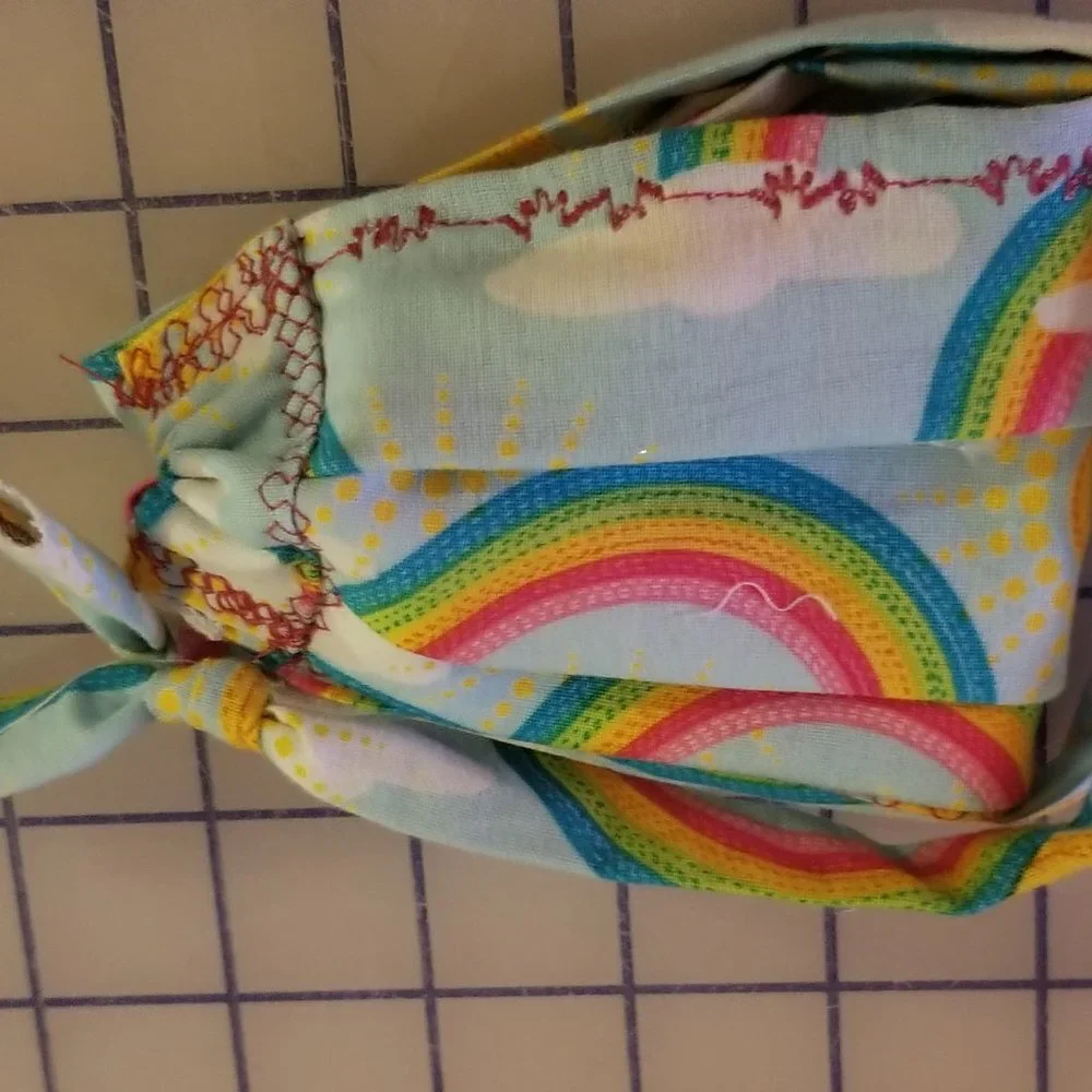 Kid Size Mask w/ Copper/Silver Filters-Rainbows